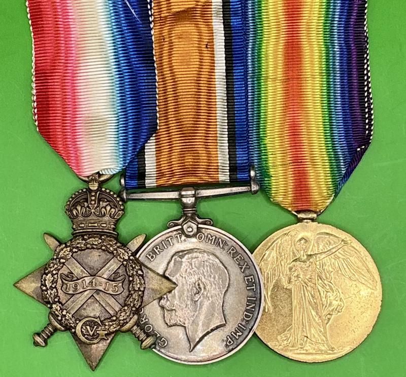 WW1 1914-15 TRIO, TRUMPETER, SOUTH NOTTS HUSSARS, LOST AT SEA 27-5-1918 WHEN THE LEASOWE CASTLE WAS SUNK BY A GERMAN U-BOAT