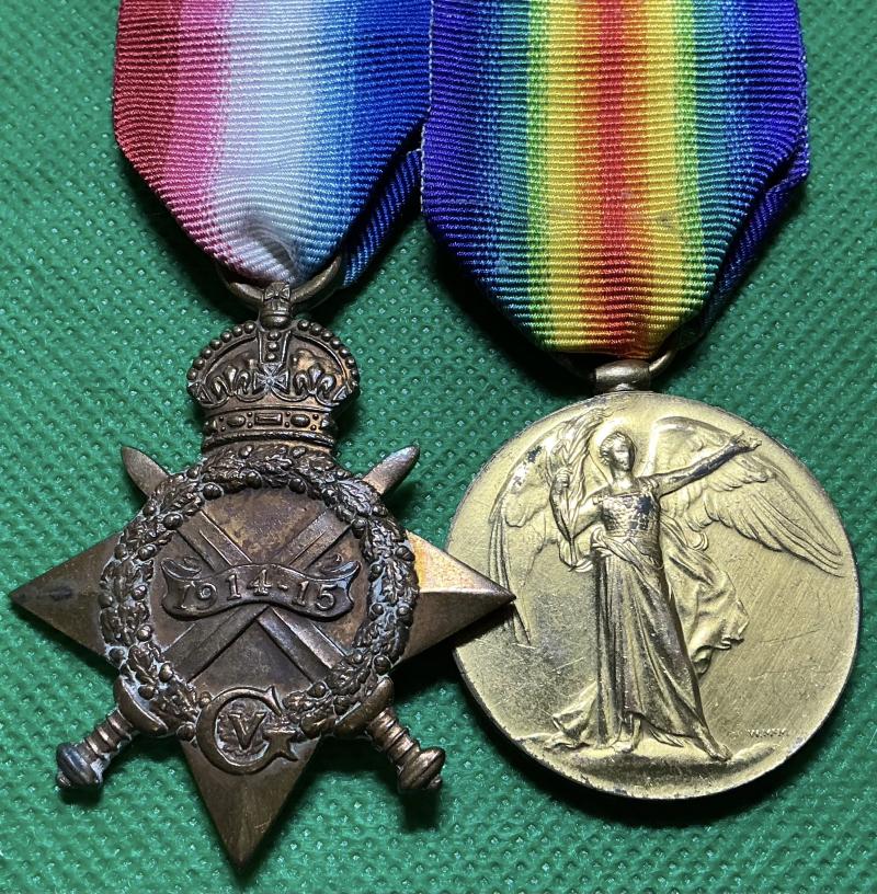 WW1 1914-15 STAR & VICTORY MEDAL, ENGINEER, ROYAL NAVAL RESERVE