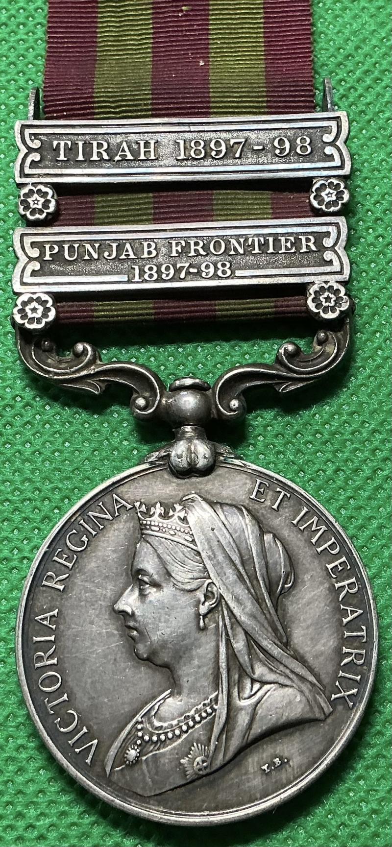 2 BAR IGS 1895, PUNJAB FRONTIER & TIRAH 1897-98, 11th HUSSARS
