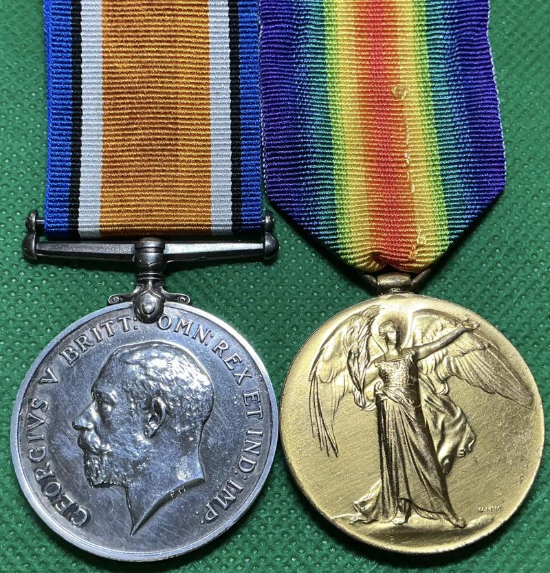 WW1 PAIR, 1/7th ARGYLL & SUTHERLAND HIGHLANDERS, K.I.A F&F 24-3-1918, FROM ALLOA