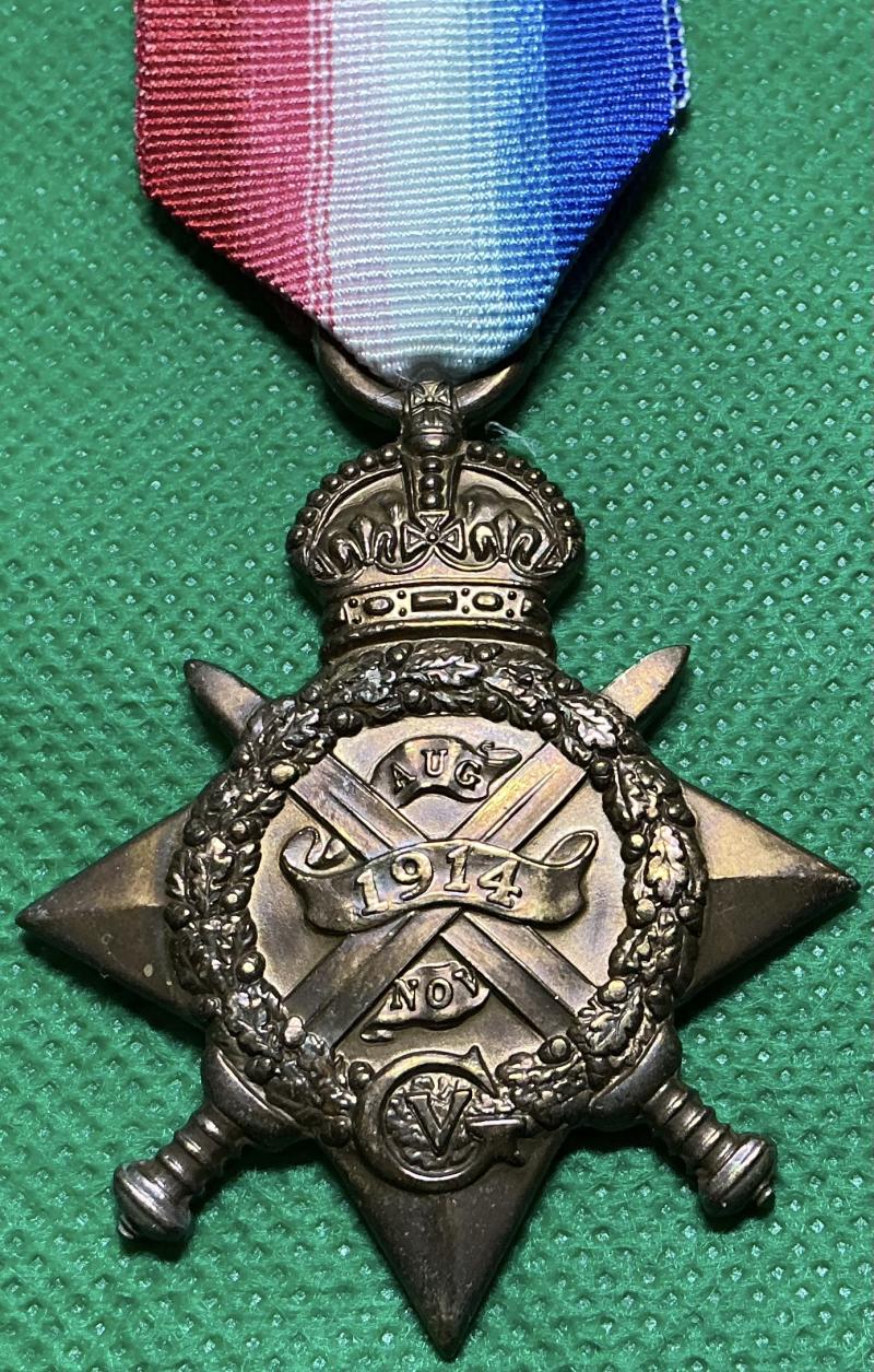 WW1 1914 STAR, 2nd ROYAL SCOTS FUSILIERS, K.I.A F&F 22-10-1914, FROM RUTHERGLEN