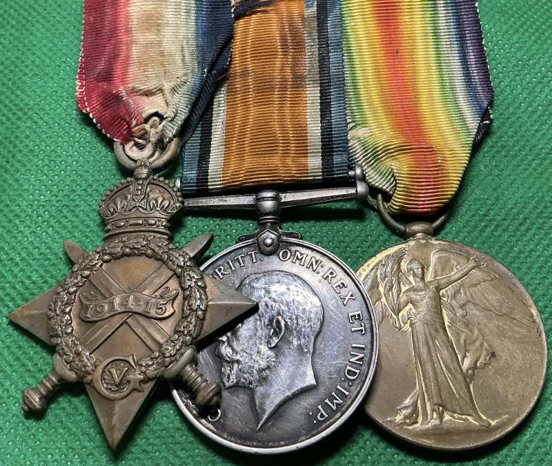 WW1 1914-15 TRIO, 9th ROYAL WARWICKSHIRE REGIMENT