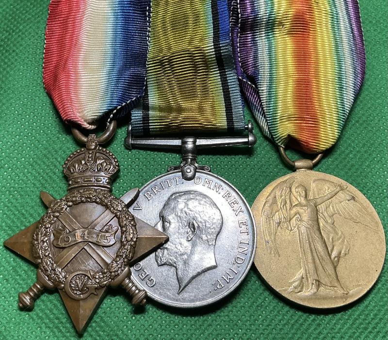 WW1 1914-15 TRIO, 2nd BORDER REGIMENT, WOUNDED 1-7-16, DIED OF WOUNDS 3-7-1916