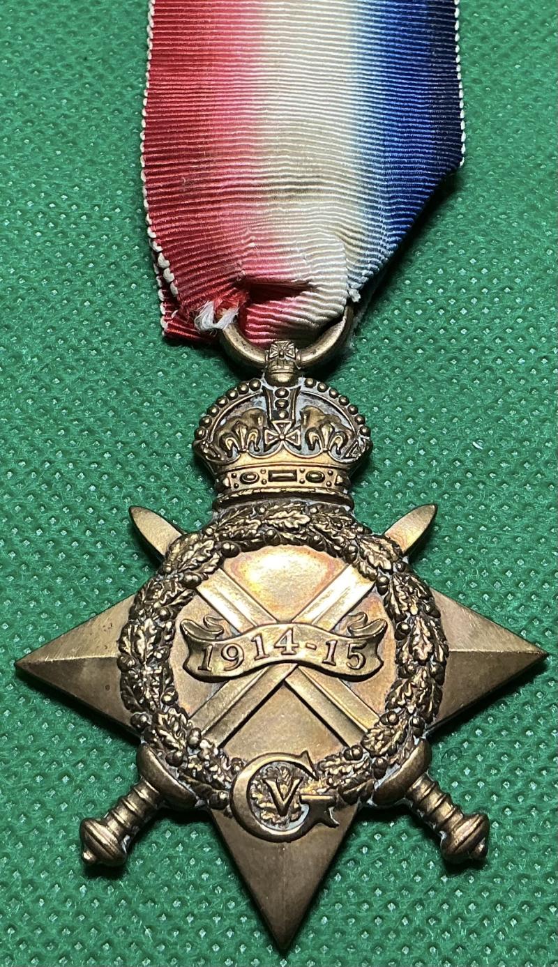 WW1 1914-15 STAR, 1/4th W.RIDING.REGT, K.I.A F&F 3-9-1916, FROM LIGHTCLIFFE, YORKS