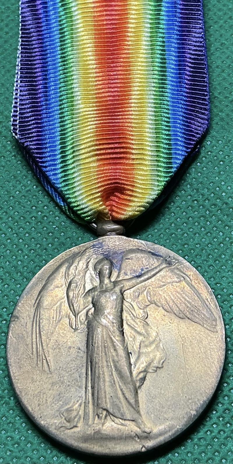 WW1 VICTORY MEDAL, 1/4th W.RID.R, K.I.A F&F 31-9-1916, FROM CLECKHEATON