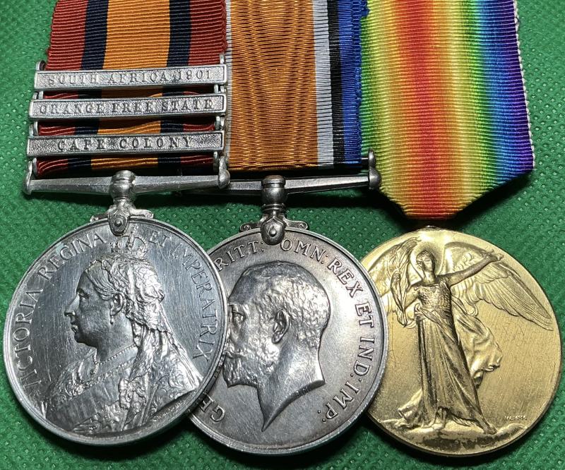 QSA & PAIR, 45th DUBLIN IMPERIAL YEOMANRY & IRISH GUARDS OFFICER, P.O.W LINDLEY 31-5-1900 & K.I.A F&F 9-4-1916