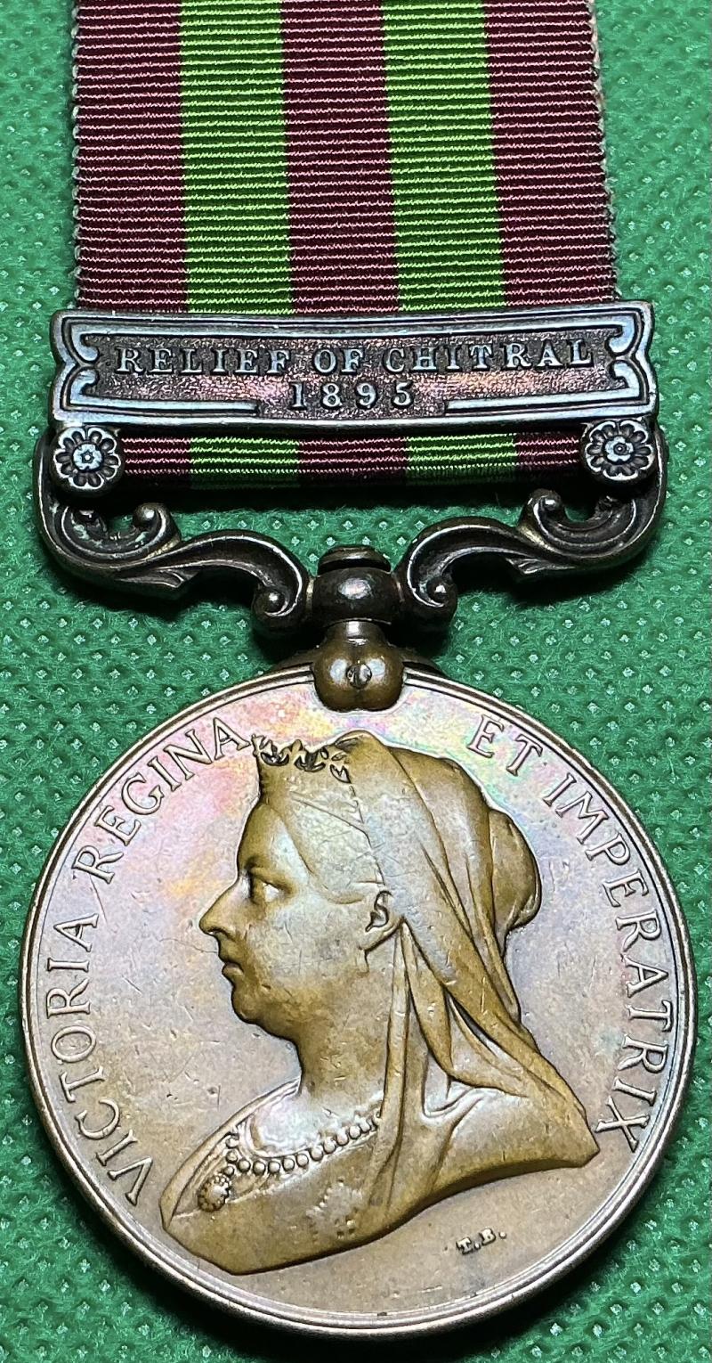 BRONZE IGS 1895, RELIEF OF CHITRAL 1895, WATER CARRIER, INDIAN HOSPITAL CORPS