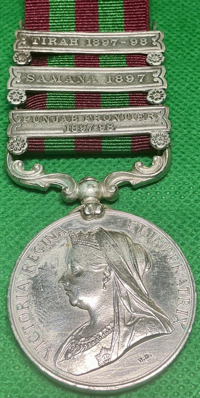 3 BAR IGS 1895, 19th HUSSARS, ONE OF ONLY 6 MEDALS TO THIS REGIMENT