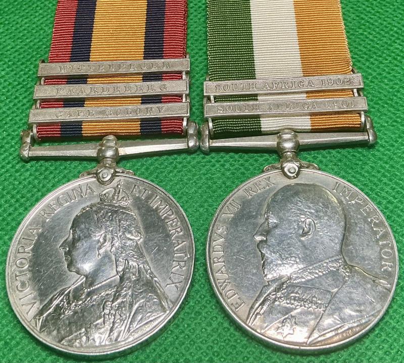 QSA & KSA PAIR, 2nd BLACK WATCH, PRISONER OF WAR AT MAGGERSFONTEIN 11-12-1899