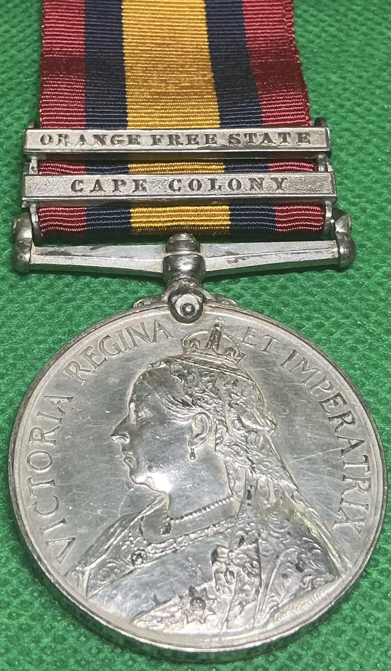 2 BAR QSA, 68th BATTERY.R.F.A, PRISONER OF WAR DEWETSDORP 23-11-1900