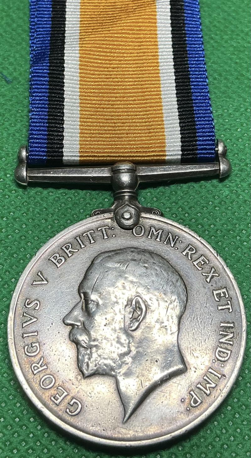 WW1 BRITISH WAR MEDAL, OFFICER WORCESTER REGIMENT, FORMERLY 20th HUSSARS, ENTITLED TO THE 1914 TRIO