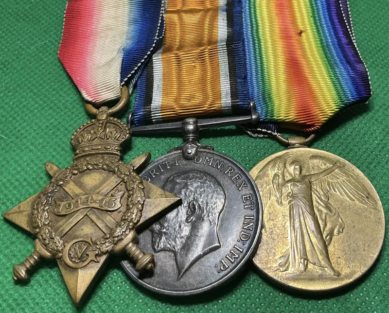 WW1 1914-15 TRIO, 15th HIGHLAND LIGHT INFANTRY, 1st GLASGOW PALS, D.O.W F&F 8-7-1916, FROM EDINBURGH