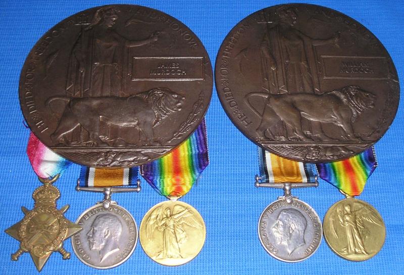 2X WW1 MEMORIAL PLAQUE GROUPS TO BROTHERS FROM DALBEATTIE, 2nd K.O.S.B & ROYAL ENGINEERS