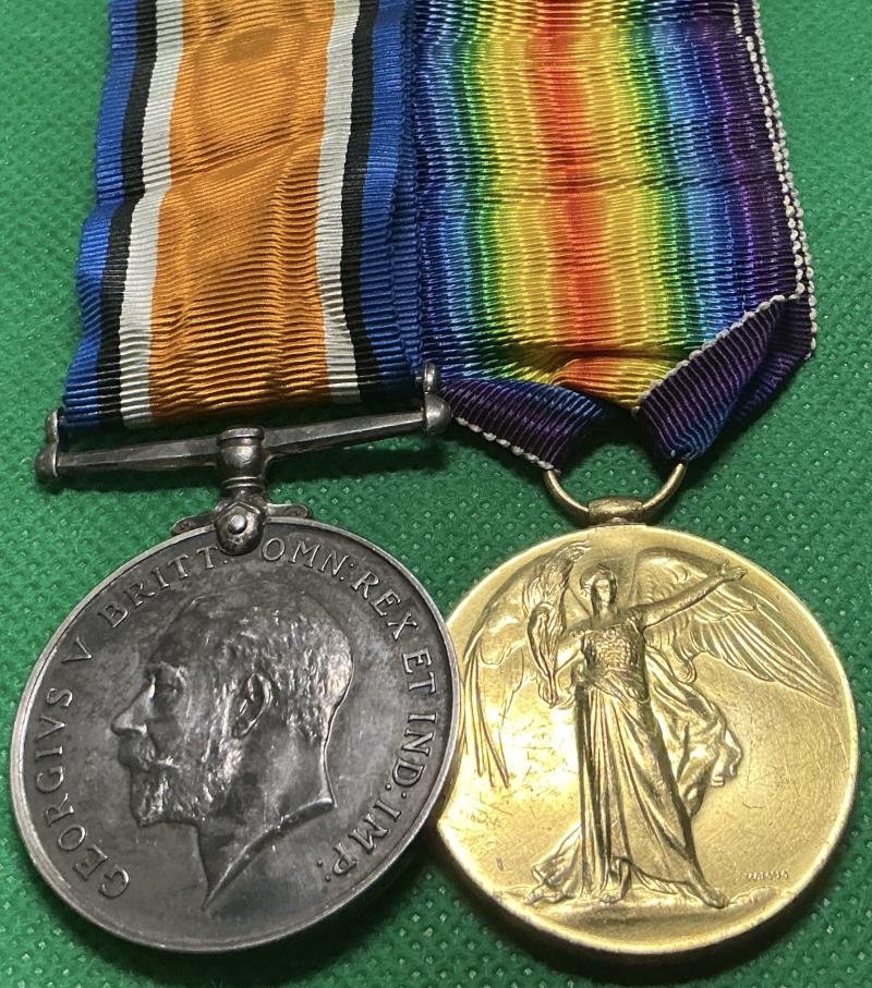 WW1 PAIR 22nd DURHAM LIGHT INFANTRY, K.I.A F&F 23-10-1916, FROM SOUTH SHIELDS