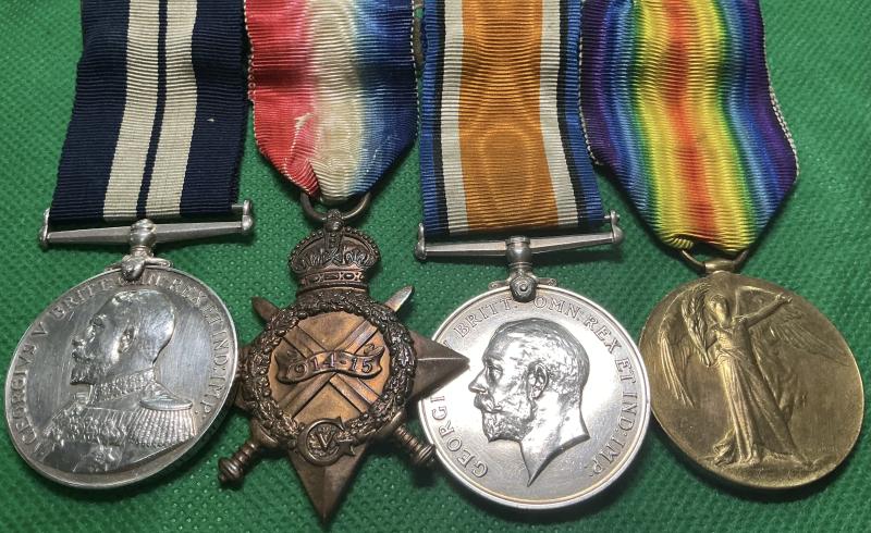 WW1 DISTINGUISHED SERVICE MEDAL & TRIO, FOR SERVICES ON MALTA 1918, BORN JERSEY, LIVED HULL