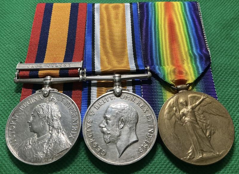 QSA CAPE COLONY & WW1 PAIR, HMS BARROSSA, ROYAL NAVY