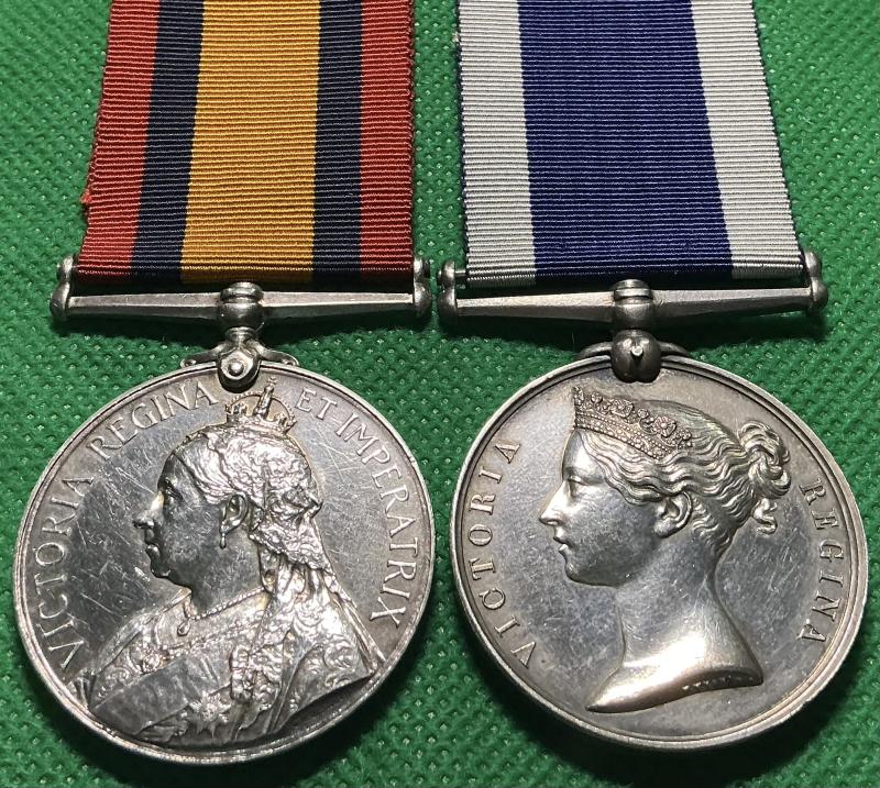 NO BAR QSA & VICTORIAN RN LS&GC, HMS GIBRALTAR / HMS IMPREGNABLE, FROM BRIDPORT