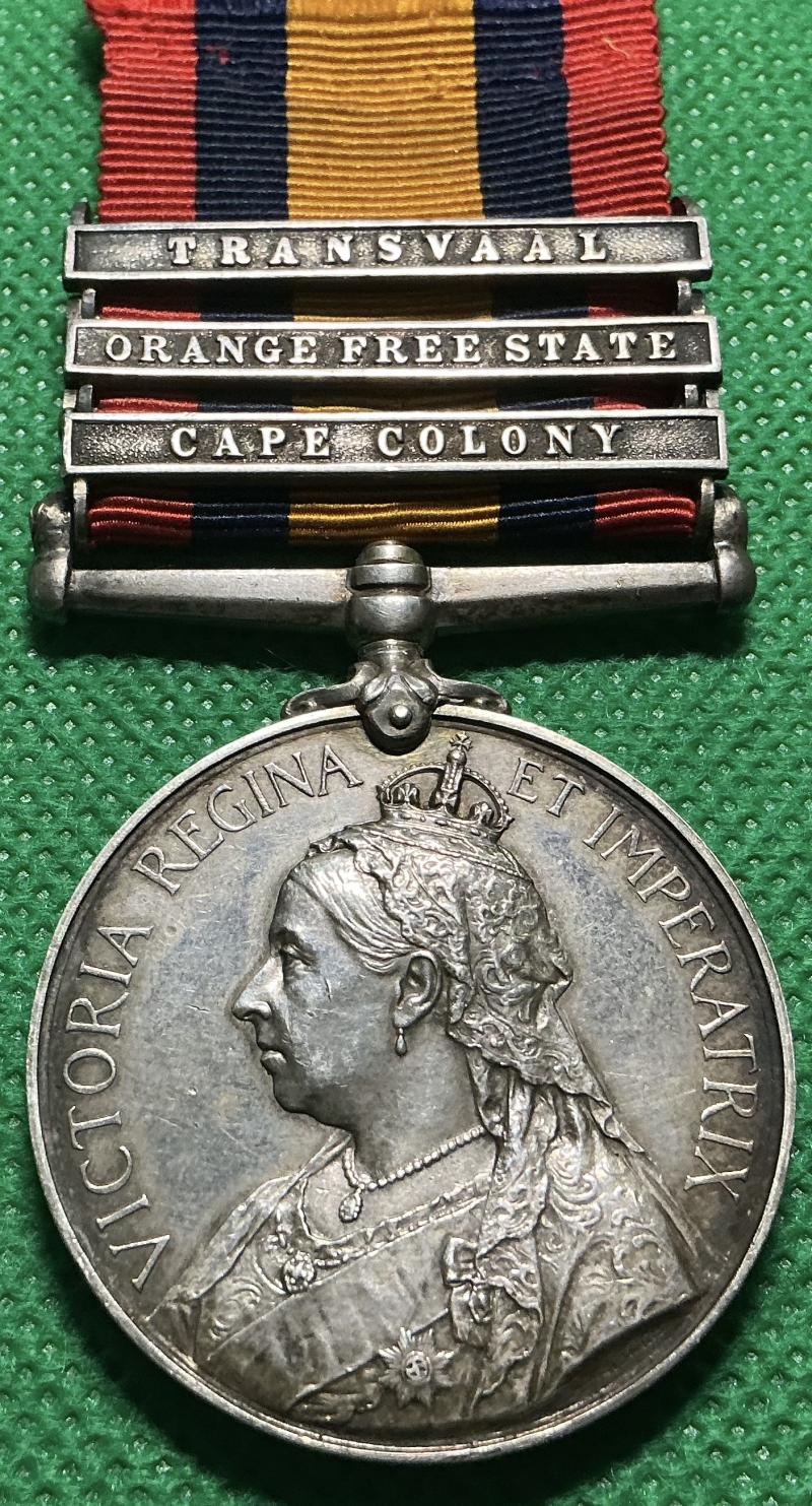 3 BAR QSA, 9th IRISH MILITIA BTN, K.R.R.C, FROM CORK