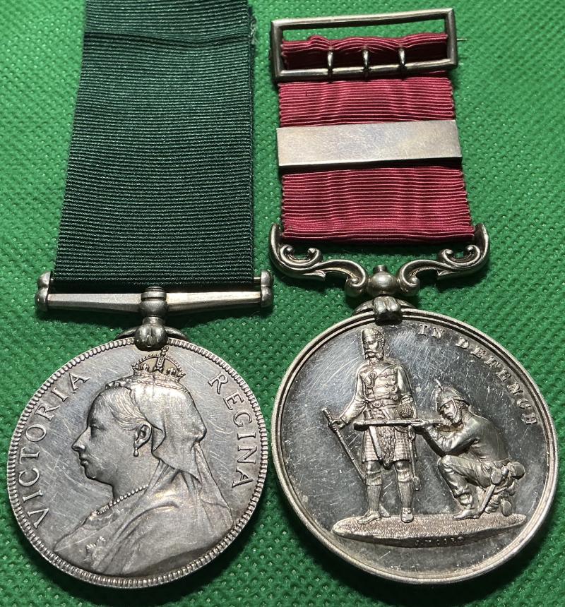 VICTORIAN VOLUNTEER MEDAL & SUPERB SILVER SHOOTING MEDAL, 1st V.B GORDON HIGHLANDERS