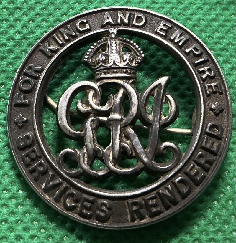 WW1 SILVER WAR BADGE, 24th NORTHUMBERLAND FUSILIERS, 1st TYNESIDE IRISH, FROM WALLSEND