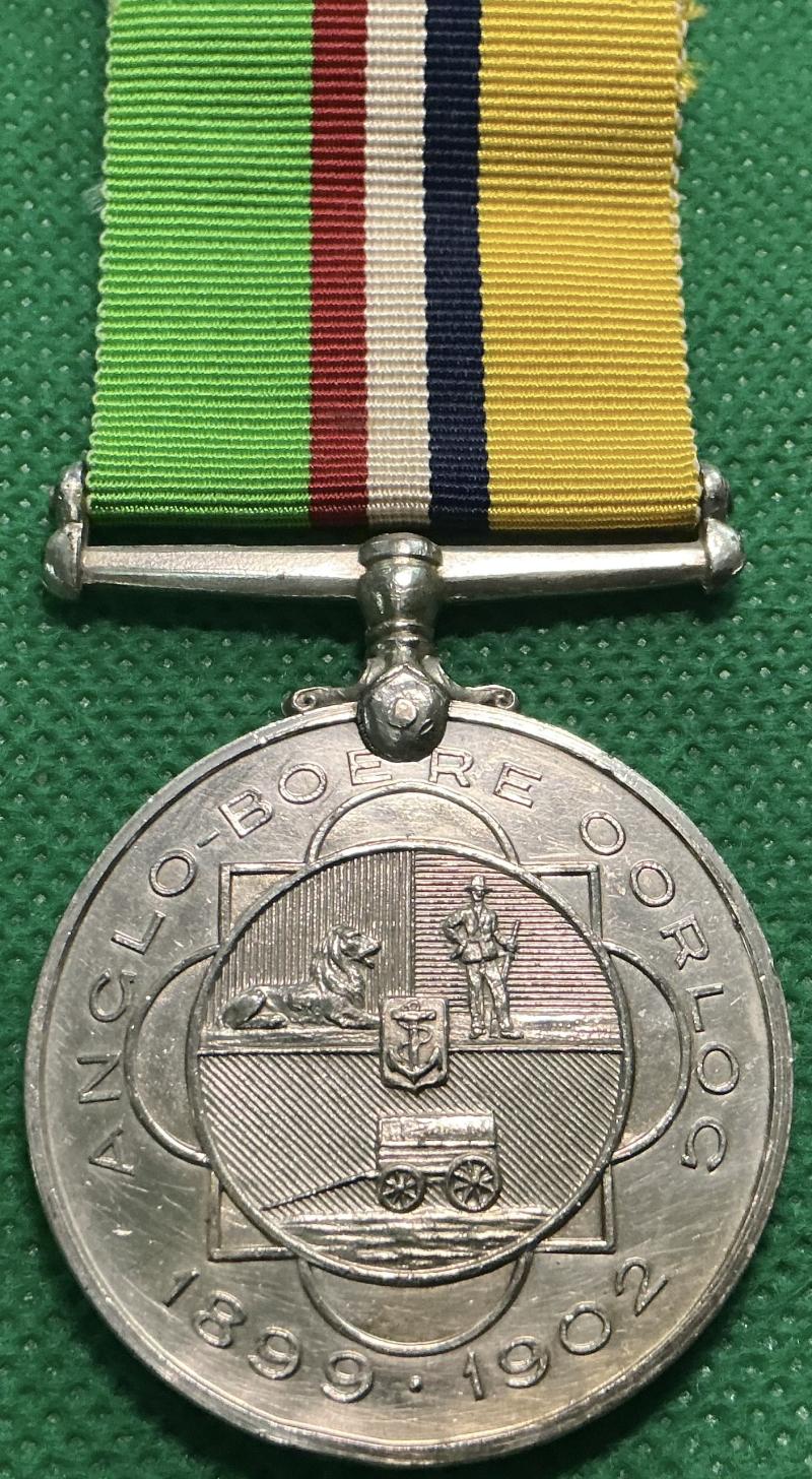 ANGLO BOER WAR OORLOG MEDAL, KRUGERSDORP COMMANDO, P.O.W AT DOORNFONTEIN 24-3-1902