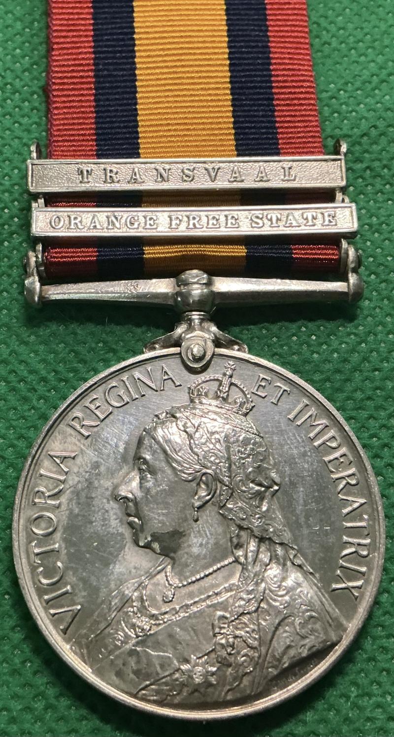 2 BAR QSA, 13th HUSSARS, WOUNDED LANGZEKOGAT 29-4-1901 & DIED HEILBRON 14-7-1902