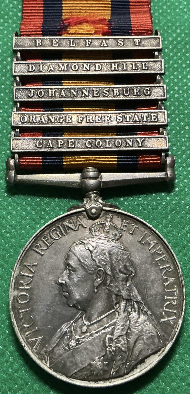 5 BAR QSA, 8th KINGS ROYAL IRISH HUSSARS