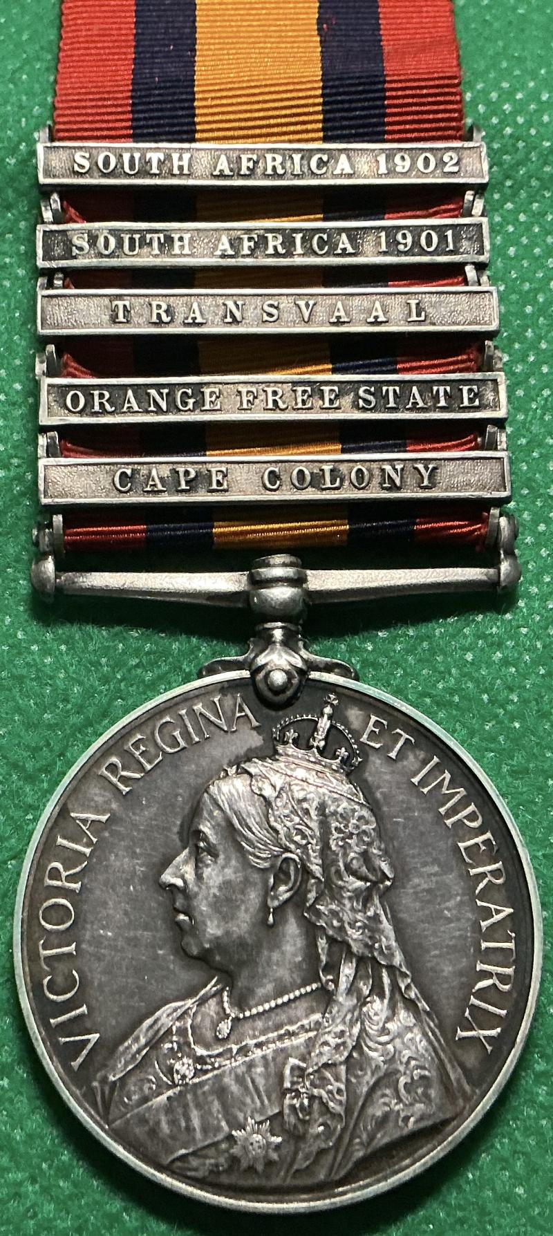 5 BAR QSA 14th COY, NORTHUMBERLAND IMPERIAL YEOMANRY