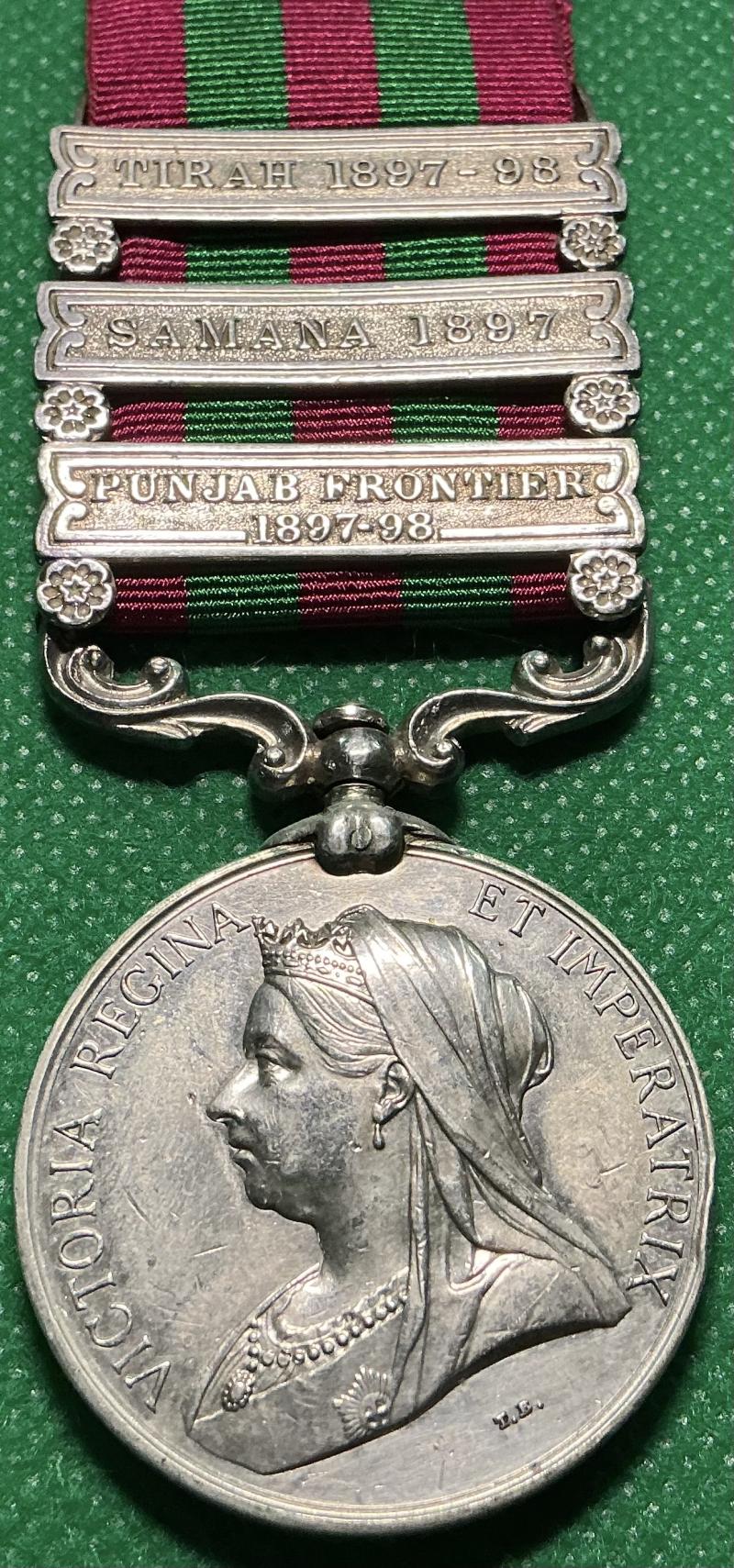 3 BAR IGS 1895, 1st ROYAL SCOTS FUSILIERS, DIED INDIA 1905, FROM GLASGOW