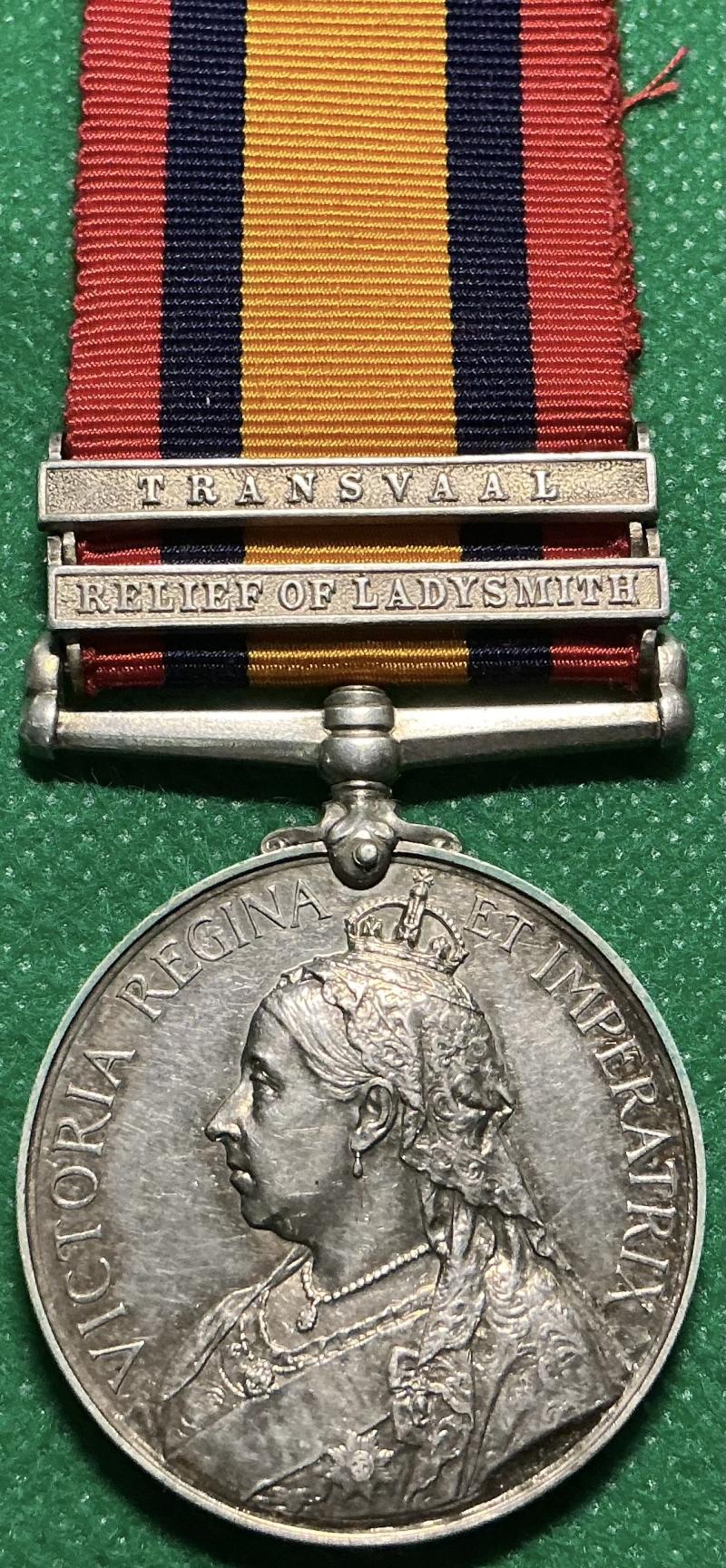 2 BAR QSA, 2nd ROYAL SCOTS FUSILIERS, P.O.W COLENSO 15-12-1899 & DIED OF WOUNDS JOHANNESBURG 10-11-1900