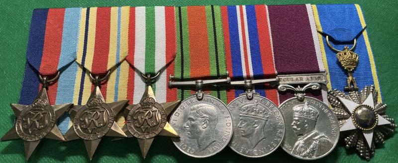 WW2 DUKE OF WELLINGTONS REGIMENT, OFFICERS LONG SERVICE GROUP WITH ORDER OF THE NILE & ORIGINAL DOCUMENTS