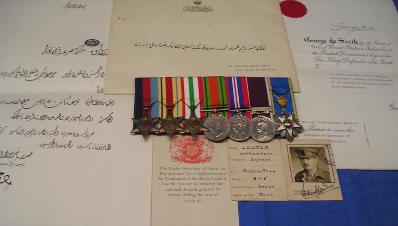 WW2 DUKE OF WELLINGTONS REGIMENT, OFFICERS LONG SERVICE GROUP WITH ORDER OF THE NILE & ORIGINAL DOCUMENTS
