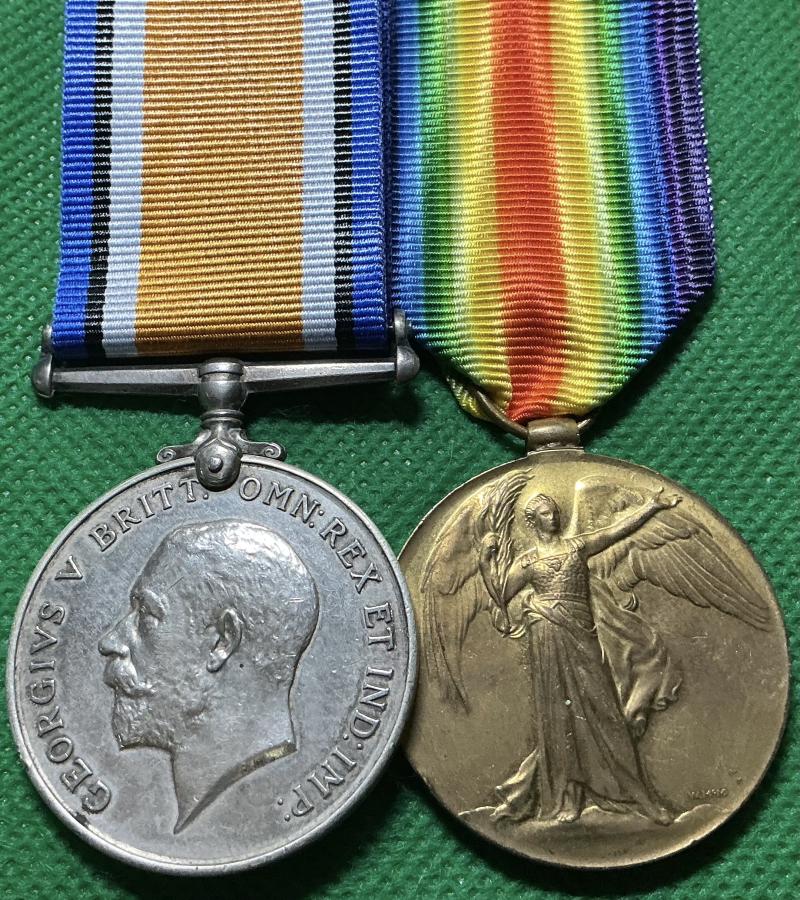 WW1 PAIR, 10th WEST RIDING REGT, K.I.A F&F 30-7-1916, FROM GREAT HORTON, BRADFORD