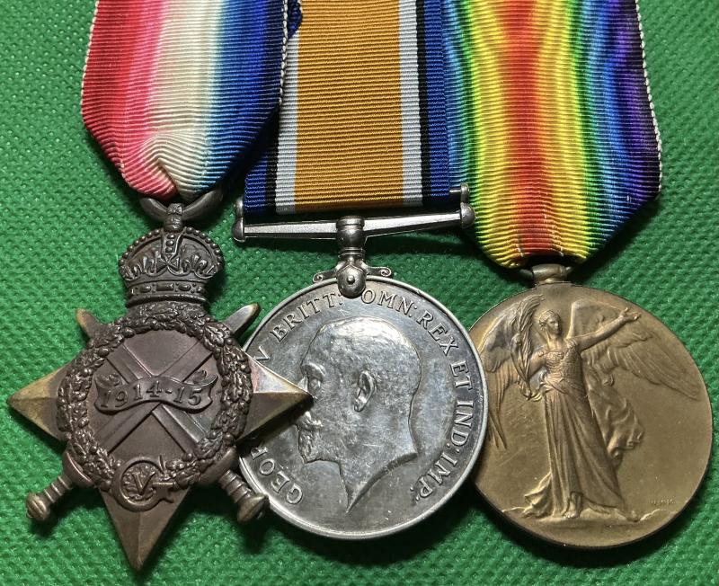 WW1 1914-15 TRIO, 2nd BLACK WATCH, K.I.A PERSIAN GULF 21-1-1916. FROM BUTE