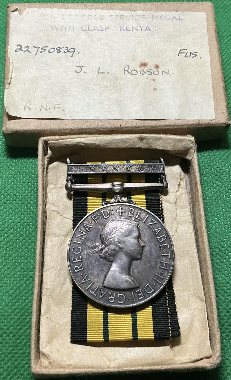 MINT BOXED AGS, KENYA, ROYAL NORTHUMBERLAND FUSILIERS