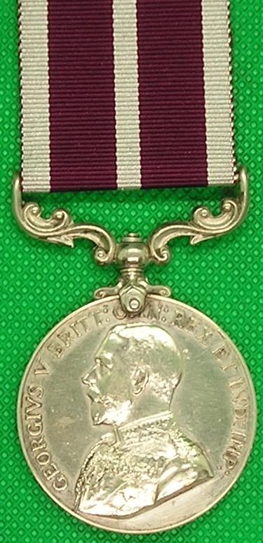 GVR WW1 IMMEDIATE M.S.M, 7th N.STAFFORDSHIRE.REGT, FOR MESOPOTAMIA, FROM RUGELEY
