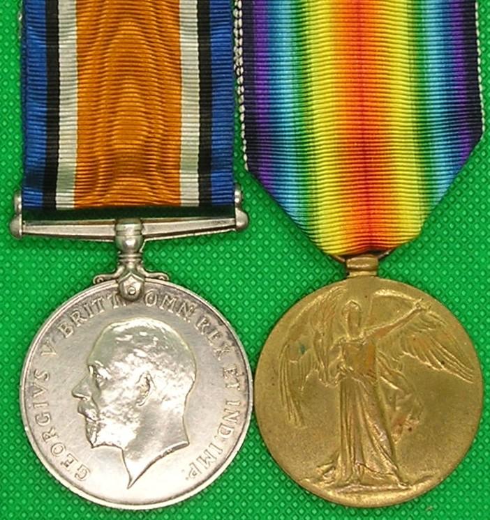 WW1 PAIR, 2nd ROYAL FUSILIERS, K.I.A F&F 9-10-1917, FROM SYRESHAM, NORTHAMPTON