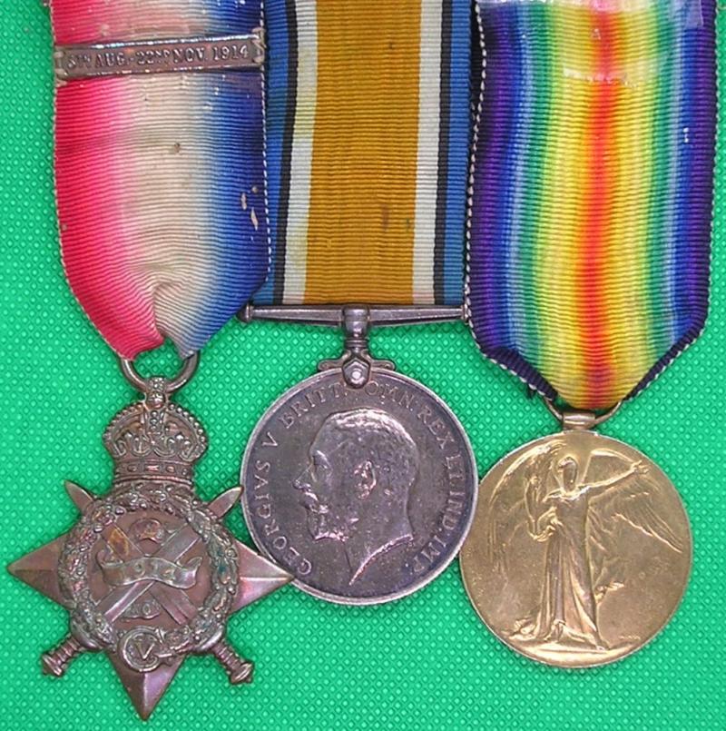 WW1 1914 MONS STAR & BAR TRIO, 35th HEAVY BTY R.G.A, FROM FAKENHAM, NORFOLK