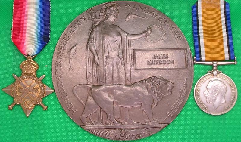 WW1 1914-15 STAR ,BRITISH WAR MEDAL & MEMORIAL PLAQUE, 2nd K.O.S.B, K.I.A F&F 3-9-1916, FROM LANGHOLM