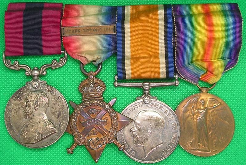 WW1 DCM & 1914 MONS STAR & BAR TRIO, 134th BTY, 32nd BDE. R.F.A, TO A POLICEMAN FROM PRESTON