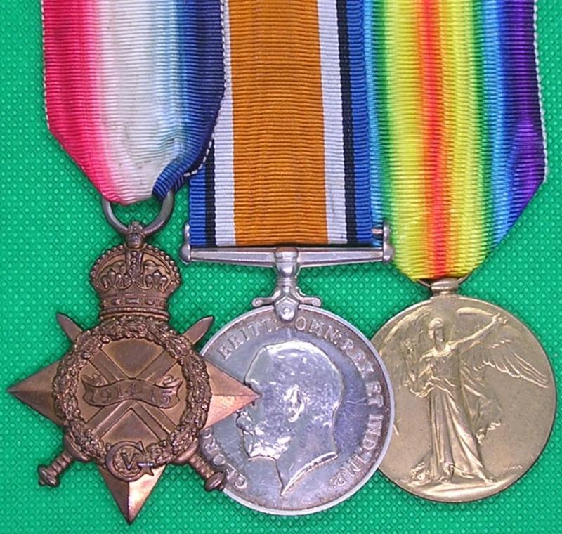 WW1 1914-15 TRIO, 1/4th BLACK WATCH & HIGHLAND CYCLIST BTN OFFICER, FROM CARNOUSTIE