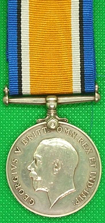 WW1 BRITISH WAR MEDAL, MAJOR 18th RIFLE BRIGADE, SOLE ENTITLEMENT