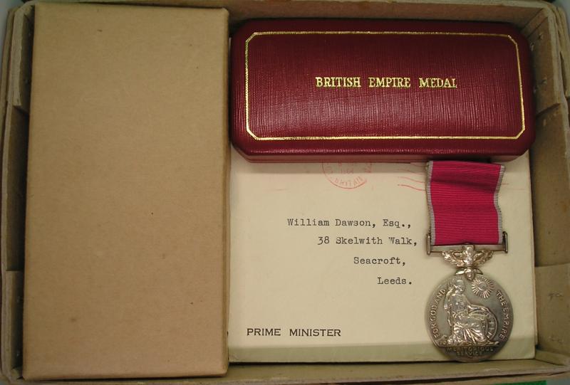 MINT CASED EIIR CIVIL BRITISH EMPIRE MEDAL, BRITISH RAILWAYS, HUNSLET, LEEDS
