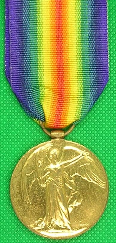 WW1 VICTORY MEDAL, 14th LONDON REGIMENT / LONDON SCOTTISH, K.I.A 23-8-1918