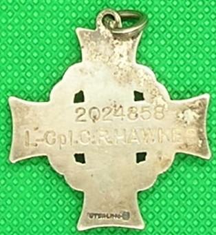 WW1 CANADIAN MEMORIAL CROSS, CANADIAN INFANTRY DEPOT, DIED CANADA 1-11-1918, FROM LINCOLN, ENGLAND