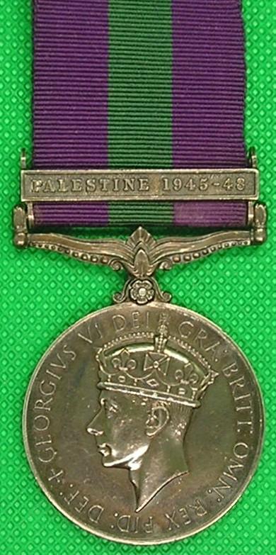 GSM PALESTINE 1945-48, CHESHIRE REGIMENT