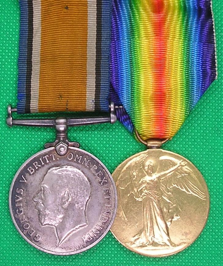 WW1 PAIR, 6th DRAGOON GUARDS, FROM REDHILL SURREY