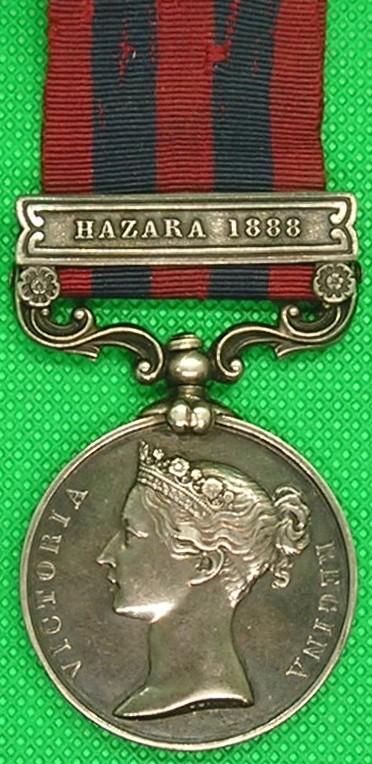 IGS 1854, HAZARA 1888, 2nd NORTHUMBERLAND FUSILIERS