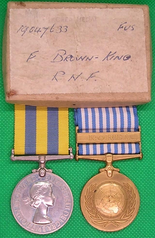 MINT BOXED KOREA PAIR, R.NORTHUMBERLAND.FUS, WOUNDED 2-5-1951