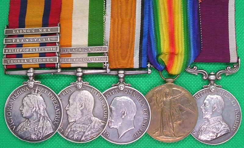 BOER WAR & WW1 LONG SERVICE GROUP, DURHAM.L.I & RIFLE BRIGADE, M.I.D FOR SERVICES IN EGYPT 21-1-1919